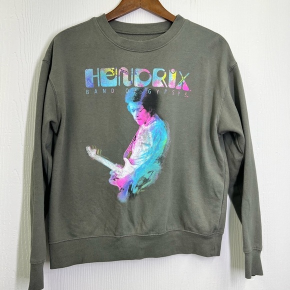 Jimi Hendrix - Band Of Gypsy 1970 Tour Colorful Graphic Sweatshirt Size Medium - Picture 7 of 9
